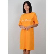 Оранжевая ночная сорочка с принтом Роксана