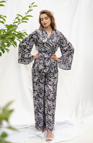 Шелковая пижама со штанами Shato женская