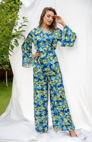 Шелковая пижама со штанами Shato женская